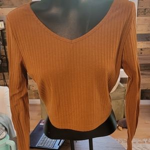 Brown crop top